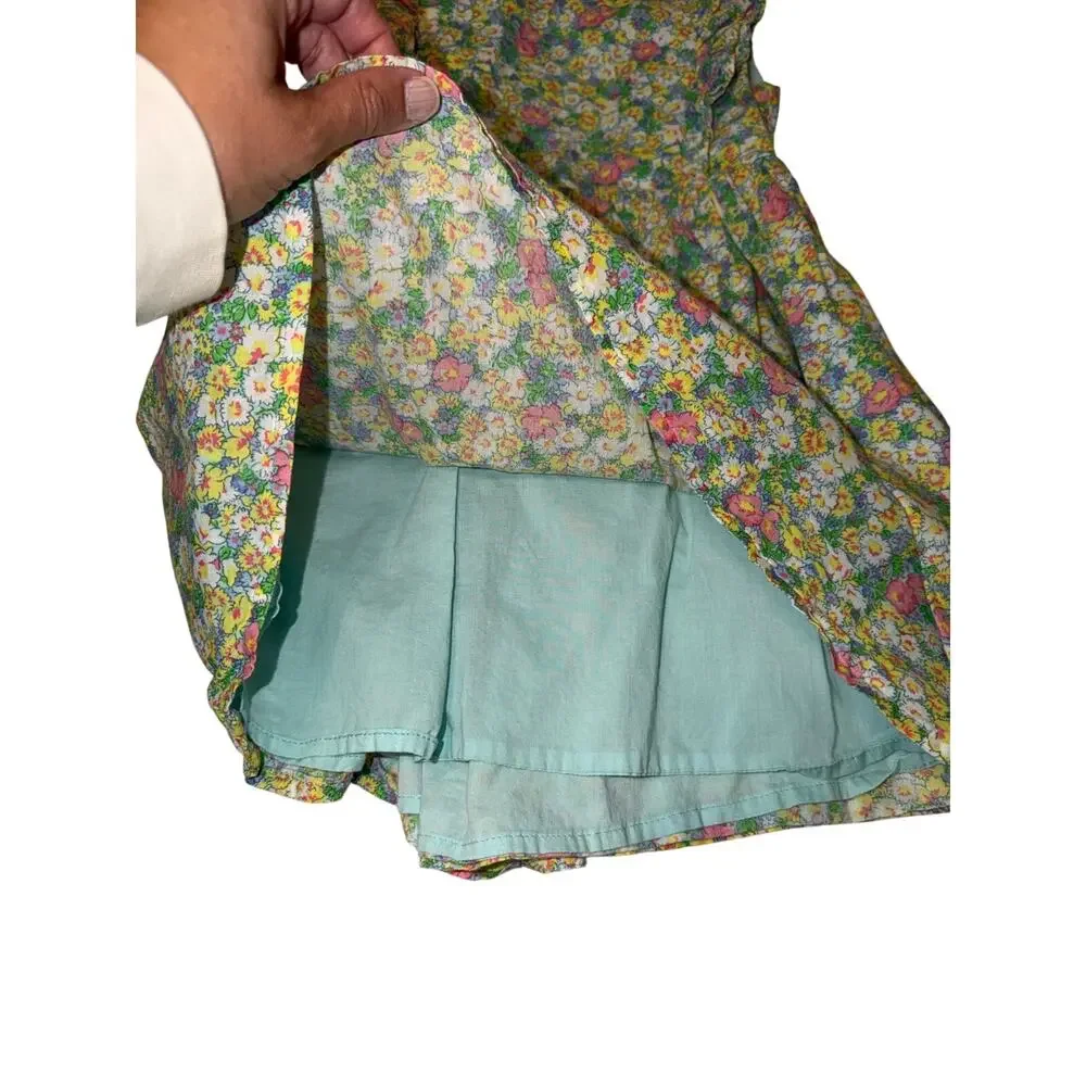 GAP Flutter Sleeve Toddler Dress Bright Micro Floral Print 4T